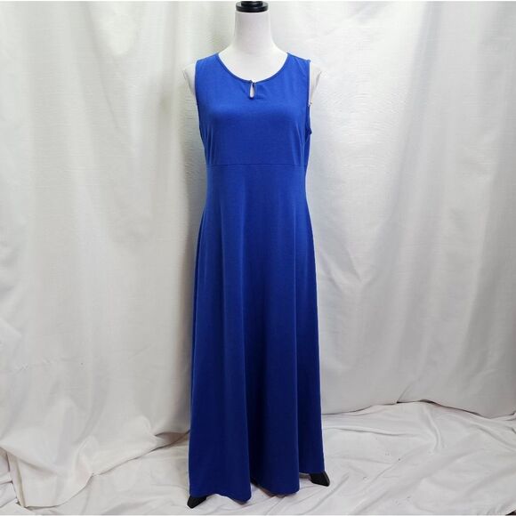Talbots Dresses & Skirts - Talbots Royal Blue Sleeveless Jersey Maxi Dress Size Large Petite